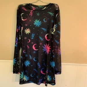 Sheer over lay bodycon